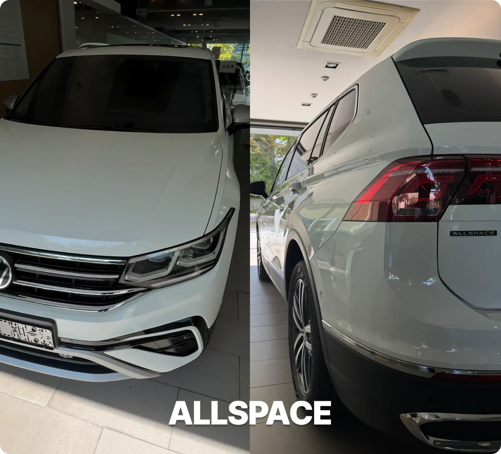 폭스바겐 티구안 퓨어 화이트 올스페이스 2024년식 실물 사진 5/9 - 24년 출고되었던 티구안 올스페이스 차량 사진입니다.